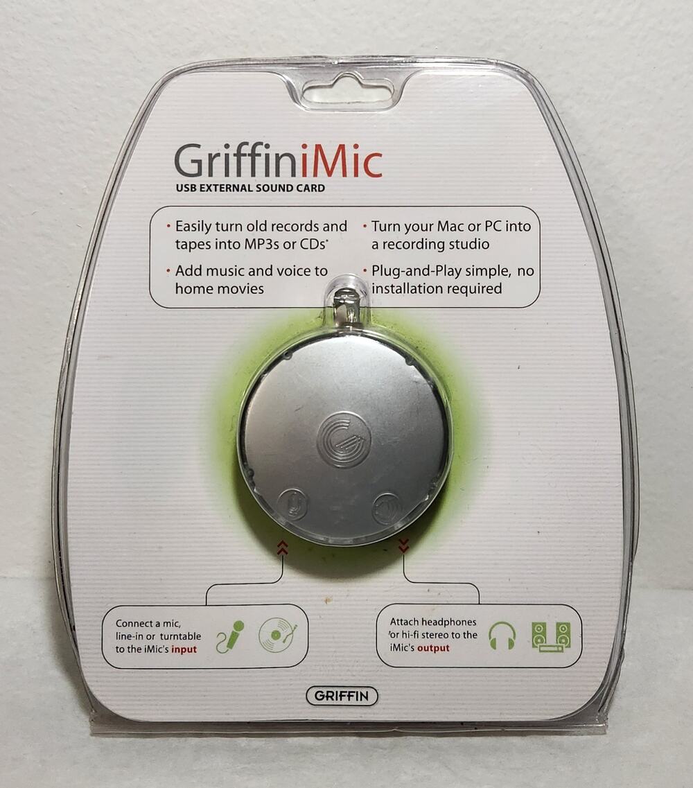 Griffin iMic USB External Sound Card With CD-ROM Drive 2004 Brand New
